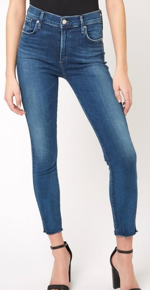 AGOLDE SOPHIE CROP IN CLAREMONT SKINNY JEANS - Picture 1 of 10